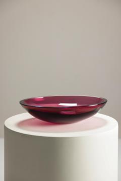 Flavio Poli Red Flavio Poli Bowl in Murano Sommerso Italy 1950s - 3947632