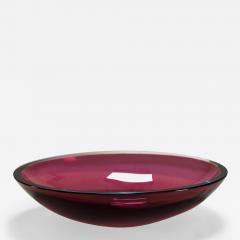 Flavio Poli Red Flavio Poli Bowl in Murano Sommerso Italy 1950s - 3948454