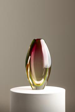 Flavio Poli Red and Yellow Murano Sommerso Vase by Flavio Poli Italy 1960s - 3555197