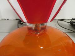 Flavio Poli Scrumptious Pair of Flavio Poli Orange Murano Lamps Mid Century Modern - 1333094
