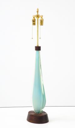 Flavio Poli Seguso Large Gold on Blue Sommerso Table Lamp by Flavio Poli 1960 Italy - 2769071