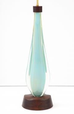 Flavio Poli Seguso Large Gold on Blue Sommerso Table Lamp by Flavio Poli 1960 Italy - 2769073