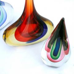 Flavio Poli Set of Three Flavio Poli Murano Glass Italian Vases - 1436355