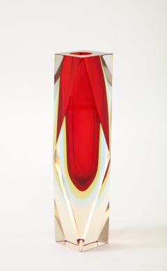 Flavio Poli Set of Two 1970s Faceted Murano Glass Sommerso vases By Flavio Poli  - 3473732