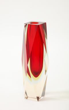 Flavio Poli Set of Two 1970s Faceted Murano Glass Sommerso vases By Flavio Poli  - 3473734