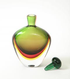 Flavio Poli Sommerso Glass Bottle with Stopper by Seguso Vetri dArte - 2303114