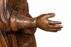 Flemish Baroque Carved Oak Figure Of A Scholar - 4139435