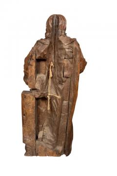 Flemish Baroque Carved Oak Figure Of A Scholar - 4139439