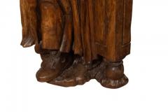 Flemish Baroque Carved Oak Figure Of A Scholar - 4139463