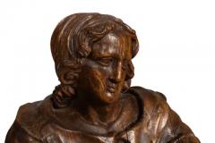 Flemish Baroque Carved Oak Figure Of A Scholar - 4139472