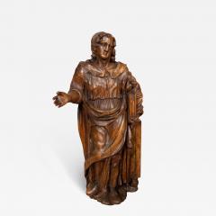 Flemish Baroque Carved Oak Figure Of A Scholar - 4189097
