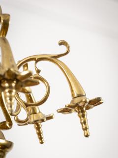 Flemish Brass Six Arm Chandelier - 2701133