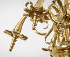 Flemish Brass Six Arm Chandelier - 2701135