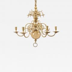 Flemish Brass Six Arm Chandelier - 2710083