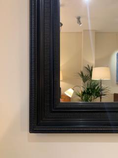 Flemish Style Ebonized Ripple Frame Mirror - 1667828