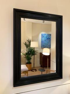 Flemish Style Ebonized Ripple Frame Mirror - 1667830