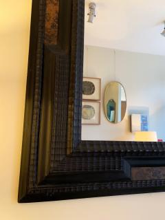 Flemish Style Faux Tortoishell and Ebonised Ripple Frame Mirror - 1667810