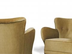 Flemming Lassen 1940s Scandinavian Mohair Lounge Chairs - 2989928