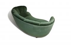 Flemming Lassen Flemming Lassen 1930s Danish Deco Curved Back Settee in Original Green Mohair - 4611225