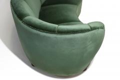 Flemming Lassen Flemming Lassen 1930s Danish Deco Curved Back Settee in Original Green Mohair - 4611226