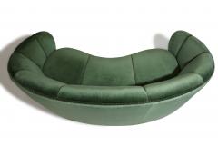 Flemming Lassen Flemming Lassen 1930s Danish Deco Curved Back Settee in Original Green Mohair - 4611227