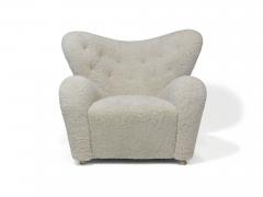 Flemming Lassen Tired Man Sheepskin Lounge Chair and Ottoman - 2867664