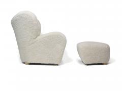 Flemming Lassen Tired Man Sheepskin Lounge Chair and Ottoman - 2867670