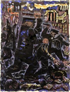 Fletcher Martin Police Brutality Cops Beat Protestors at Factory - 4487002