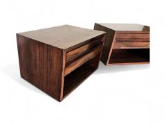 Floating Night Stands with Drawer in Rosewood Unknown 1950s Lot 829 - 4215470