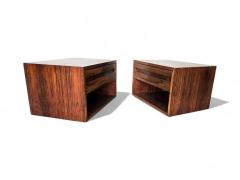 Floating Night Stands with Drawer in Rosewood Unknown 1950s Lot 829 - 4215472