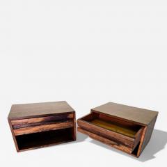 Floating Night Stands with Drawer in Rosewood Unknown 1950s Lot 829 - 4269413