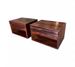 Floating Night Stands with Drawer in Rosewood Unknown 1960s Lot 829 - 4340304