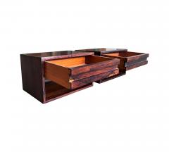 Floating Night Stands with Drawer in Rosewood Unknown 1960s Lot 829 - 4340305