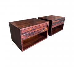 Floating Night Stands with Drawer in Rosewood Unknown 1960s Lot 829 - 4340306