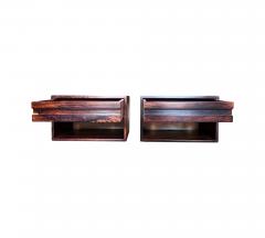Floating Night Stands with Drawer in Rosewood Unknown 1960s Lot 829 - 4340307