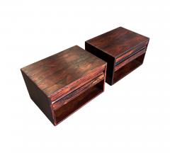 Floating Night Stands with Drawer in Rosewood Unknown 1960s Lot 829 - 4340308