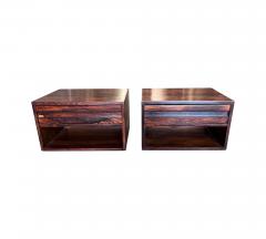Floating Night Stands with Drawer in Rosewood Unknown 1960s Lot 829 - 4340310