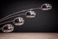 Floor Lamp with Five Bulbs in Chrome Glass Marble Unknown 1960s - 4547785