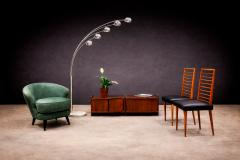 Floor Lamp with Five Bulbs in Chrome Glass Marble Unknown 1960s - 4547793