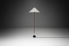 Floor Lamp with Leather Wrapped Stem Europe Mid 20th Century - 4515560