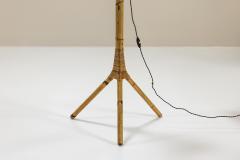 Floorlamp in Bamboo with Woven Structure Italy 1970s - 3893607