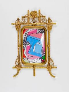 Floral Art Nouveau Gilt Brass Picture Frame Vienna circa 1900 - 4068307