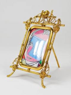 Floral Art Nouveau Gilt Brass Picture Frame Vienna circa 1900 - 4068385
