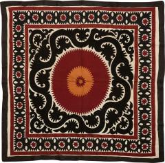 Floral Bolinpush suzani textile from Central Asia - 3930958