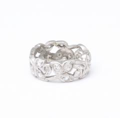 Floral Diamond Platinum Band - 2506026