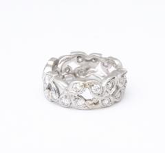 Floral Diamond Platinum Band - 2506028