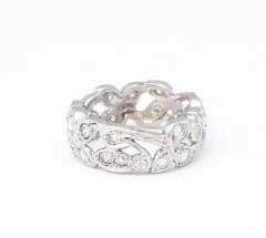 Floral Diamond Platinum Band - 2506034