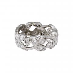 Floral Diamond Platinum Band - 2510460