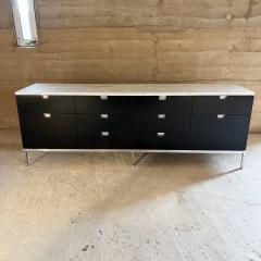 Florence Knoll 1960s Knoll Credenza Ebonized Wood Marble Florence Knoll Design - 3506464