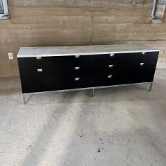 Florence Knoll 1960s Knoll Credenza Ebonized Wood Marble Florence Knoll Design - 3506465